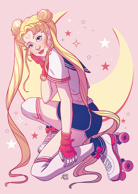 Sailor moon on rollerskate! 🛼💖