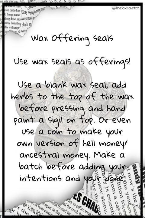 Wax offering seals!