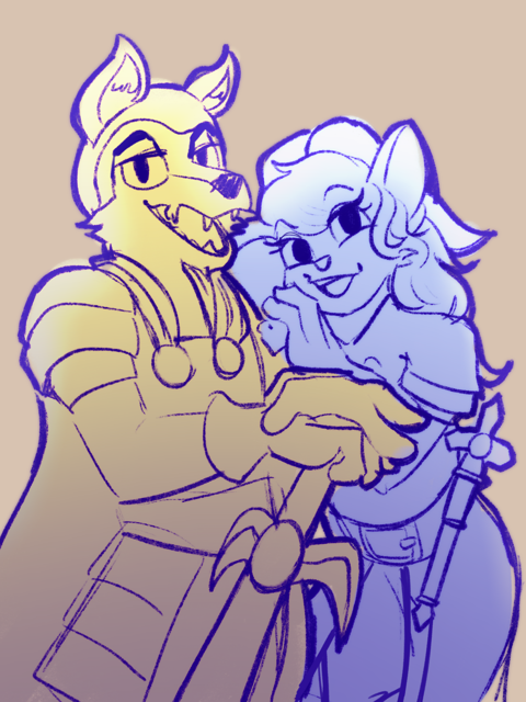 Tor and Roberta Neopets Sketch