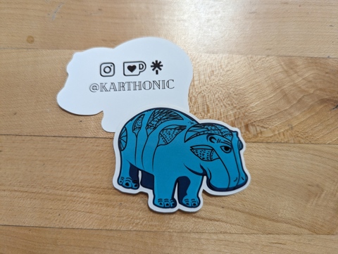 William the Hippo Stickers