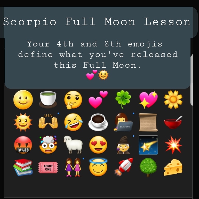 Personal Code Emojis for Scorpio Full Moon
