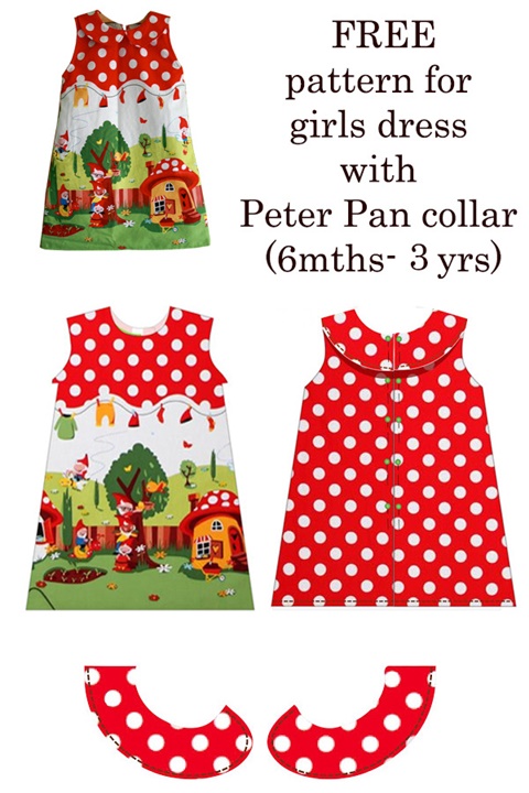 FREE Girls Dress with Peter Pan Collar pattern