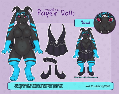 Magnetic paper doll commission