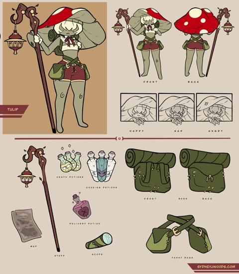 Tulip character design 