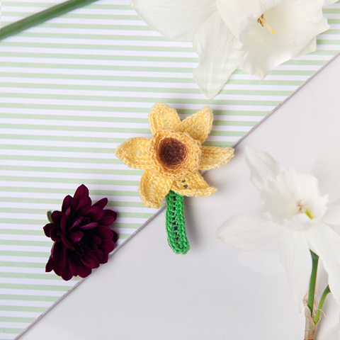 Daffodil Motif - Free crochet pattern!