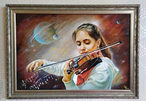 "Music of the spheres. Vivaldi" (oil on canvas)
