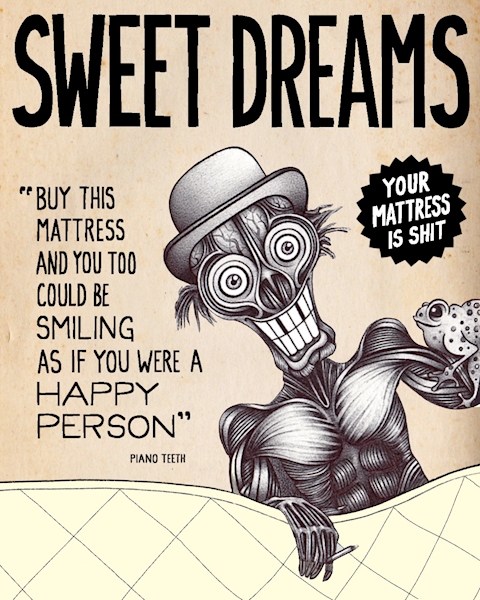 Shit Mattress Poster by Angry Dan