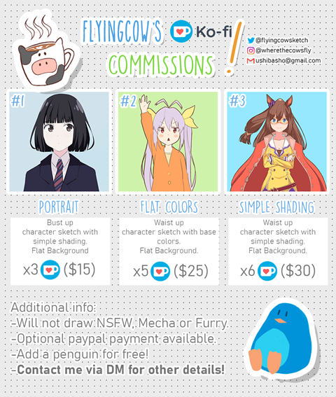 June's Commission Sheet!