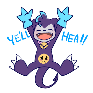 Midnyte the impmon stickers