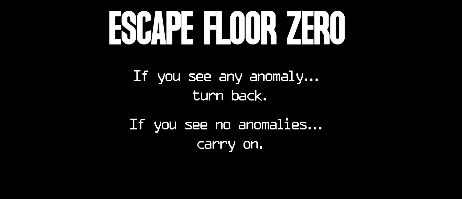 Escape Floor Zero