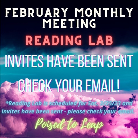 Reading Lab | Saturday, Feb. 25, 2023 @1:30 PM EST