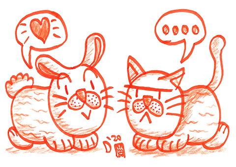 Quick Drawings (IX): Bunny & kitty 🧡