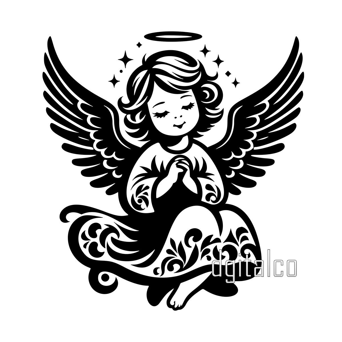 Angel Child - Vector Art Clipart - Dgitalco's Ko-fi Shop - Ko-fi ️ ...