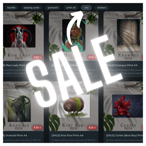 SALE section in my shop!