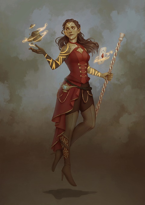 Lyria Ebonvale (Half-elf Warlock)