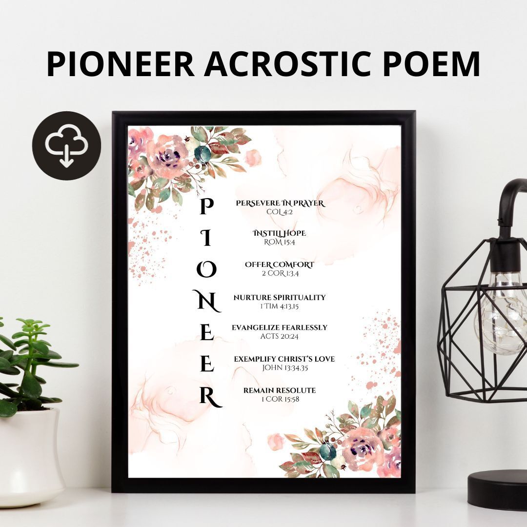 Pioneer Acrostic Poem, JW Pioneer Gift - JWInspirationStudio's Ko-fi ...