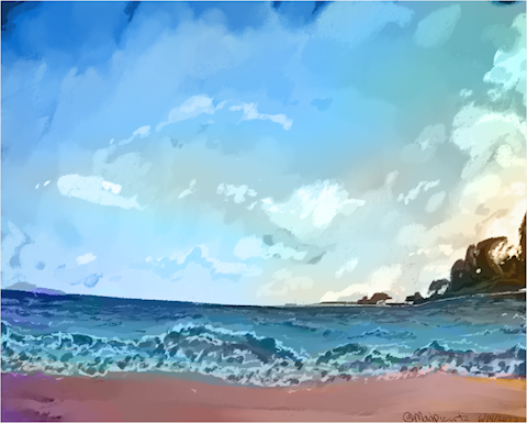 Beach background Practice 