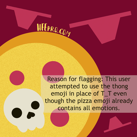 Skull Pizza Thong Flagged