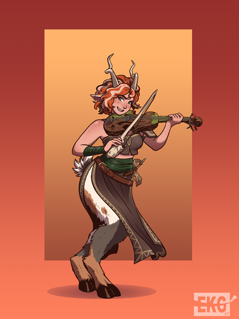 Commission: Satyr Bard!