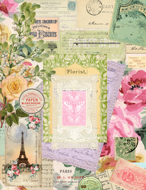 FREE Printable Collage Journal Page Scrapbooking Paper Crafts ...