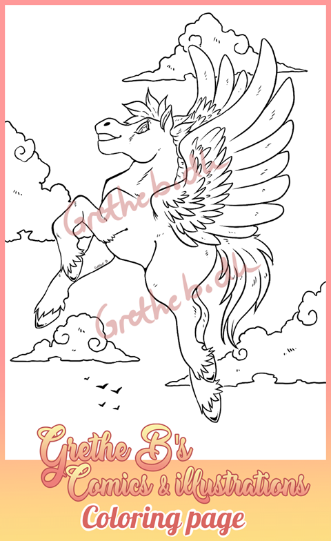 free pegasus color pages toddworld