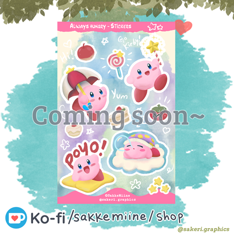 Coming soon Kirby stickers~ 