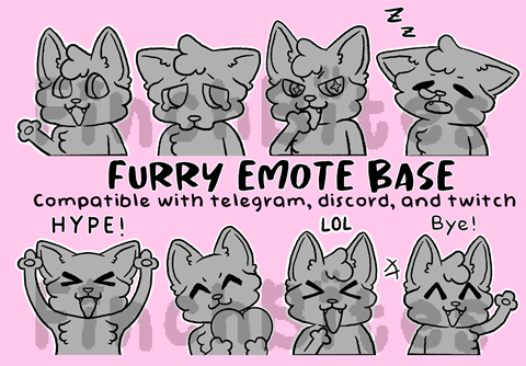 Furry emote base - FinchBites's Ko-fi Shop - Ko-fi ️ Where creators get ...