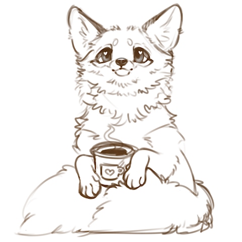 Ko-fi fox sketch!