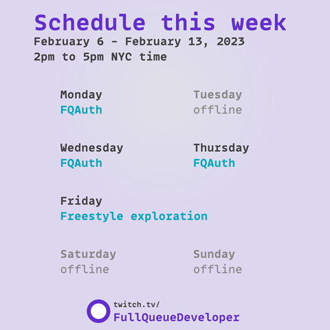 Schedule this week!