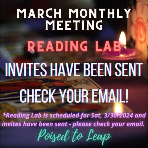 Reading Lab | Saturday, Mar. 30, 2024 @2:30 PM EDT