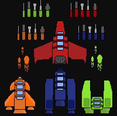 Space shooter game asset pack