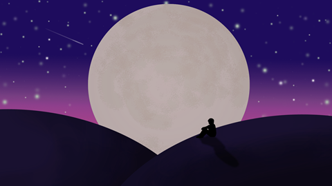 Animated GIF - Moon, Clouds & Stars - Consilina Designs's Ko-fi Shop