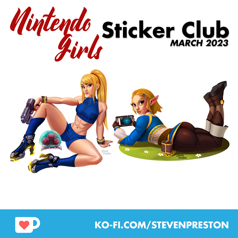 Sticker Club 2023 March - Nintendo Girls