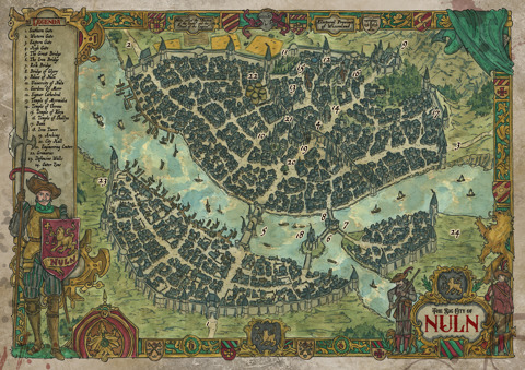 Map of the city of NULN from the Warhammer RPG - Moreno Paissan Maps's ...