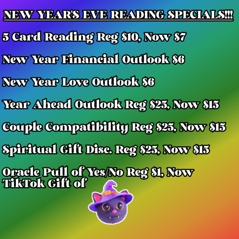 NYE Reading Specials Price List