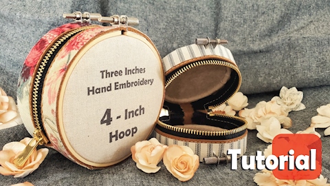 Making The Embroidery Hoops Into A Pouch