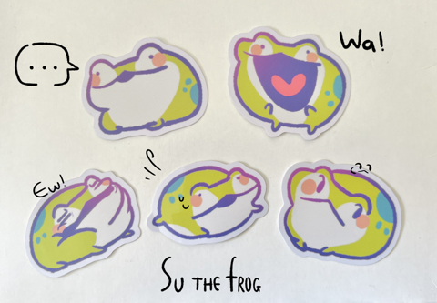 Su the Mochi Frog Stickers - Blububu's Ko-fi Shop - Ko-fi ❤️ Where creators  get support from fans through donations, memberships, shop sales and more!  The original 'Buy Me a Coffee' Page.