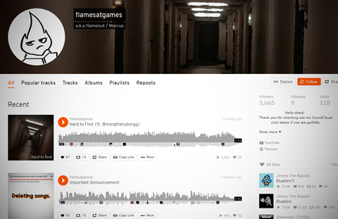 Soundcloud profile
