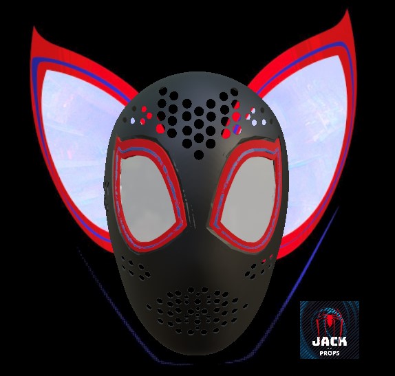 Mask Faceshell Miles Morales Spiderman Into Spiderverse 