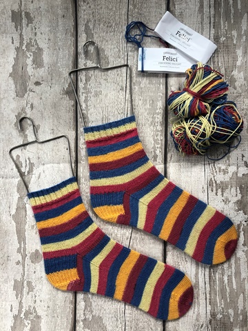 Film Reel Socks pattern by Alex Parker Mooney