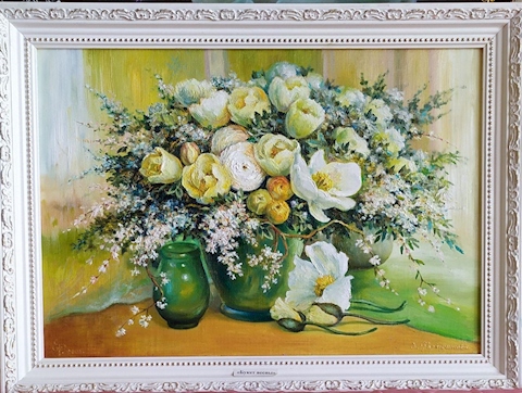 "Bouquet of spring" (oil on canvas 60x40cm)