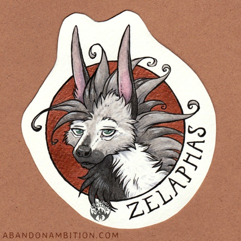 Zelaphas Watercolor Circle Badge