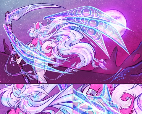 Pink Stained MoonScape [..a Redraw!]