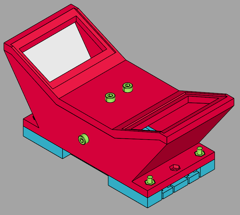 CAD Render of Stereoscope and Adapting Shim