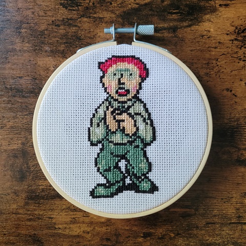 Unassuming Local Guy Sprite Earthbound Mother 2 Cross Stitch ...