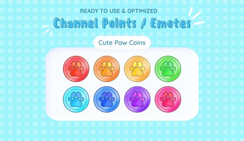 Paw Channel Points┊Cute F2U Emotes 8-Pack - CeciliaRoselle's Ko-fi Shop ...