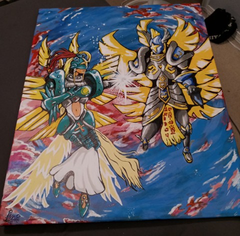 Finished Digimon painting Commissioned 