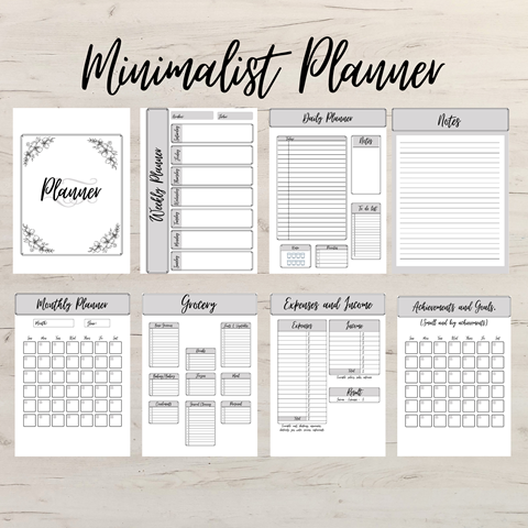 Minimalist Planner digital/ printable - Royal Digital's Ko-fi Shop - Ko ...