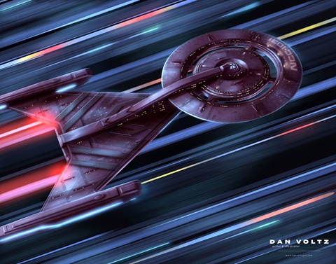 USS Discovery at Warp