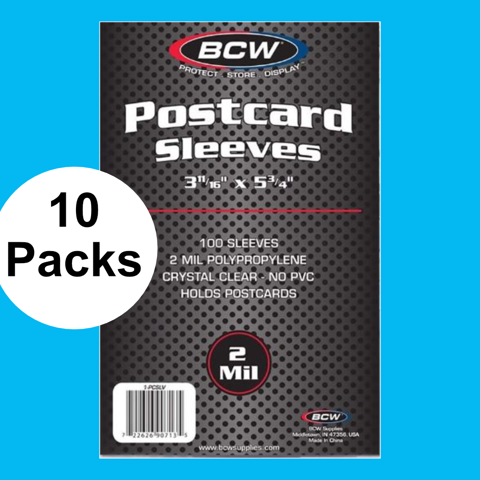BCW Standard Postcard Sleeves 10 Packs (Ten Packs of 100 Sleeves each) -  SMPostcards's Ko-fi Shop - Ko-fi ❤️ Where creators get support from fans  through donations, memberships, shop sales and more!